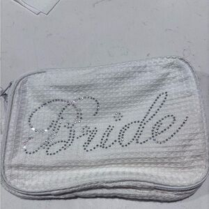 White Bride Clutch with Rhinestone Detail
